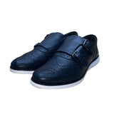 Cole Haan Women’s Black Leather Grand.Os Double Monkstrap Wingtip Shoes Size 9.5