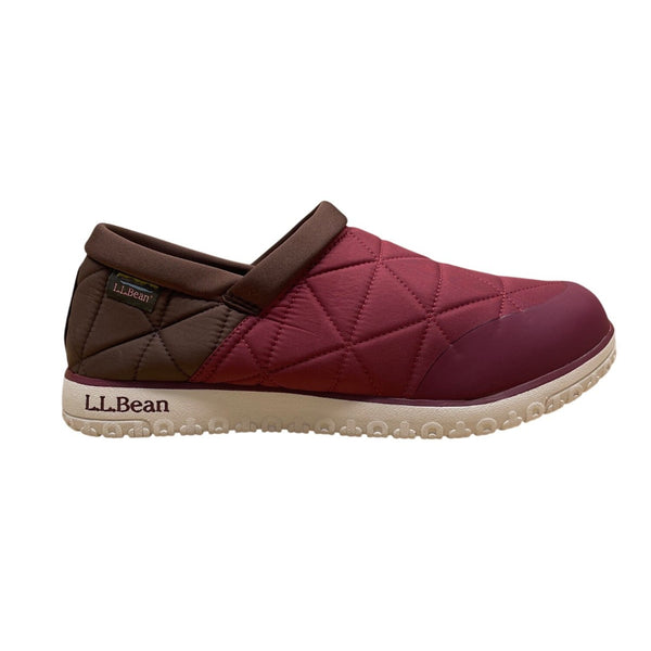 L.L.Bean Men’s Burgundy & Brown Quilted Waterproof Slip-On Shoes Size 12M