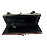 Vintage 90s Bijoux Sterner Women's Black Satin Beaded Sequin Handbag Sz S