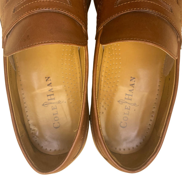Cole Haan Men’s Brown Leather Penny Loafers Casual Slip-On Dress Shoes Size 8.5M