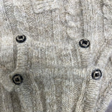 Tach Women’s Brown Cable Knit V-Neck Long Sleeve Bodysuit Sweater Sz S
