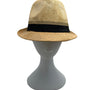 Westend Mens Natural Straw Fedora With Black Band