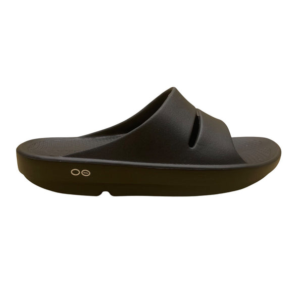 OOFOS Men’s Black Foam Lightweight Recovery Slide Sandals Size  M8/W10