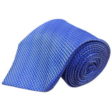 Nicole Miller Mens Blue Silk Necktie Woven Pattern 58