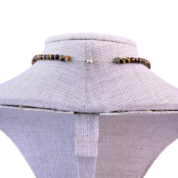 Statement Necklace Womens Black Lava Beads Silver-Tone Cat Charms Long Tassel