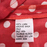 Talbots Womens Red & White Button-Up Polka Dot Blouse Lightweight Shirt Size 16