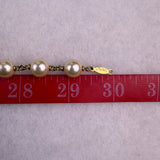 Napier Womens Gold Tone Faux Pearl Necklace Vintage Strand Classic Design