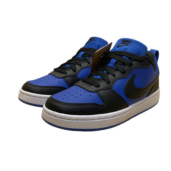 Nike Youth Black & Blue Synthetic Leather Lace-Up Casual Sneakers Size 3.5Y