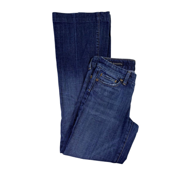 Citizens Of Humanity Womens Blue Cotton Blend Flare Leg Jeans Size 25