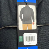 Banana Republic Mens Charcoal Quarter-Zip Pullover Sweater Stylish & Modern Sz L