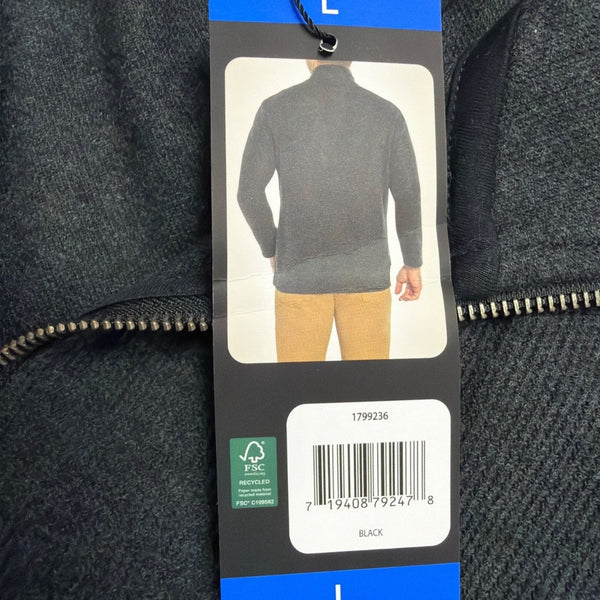 Banana Republic Mens Charcoal Quarter-Zip Pullover Sweater Stylish & Modern Sz L