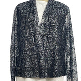 Jones New York Cardigan Girly Glam Black  Women's Sweater Sz 10
