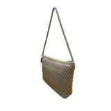 The Sak Women’s Light Beige Crochet With Zipper Pocket Casual Shoulder Bag