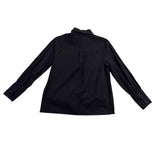 Lea & Viola Womens Black Cotton Button-Up Shirt With Rhinestone Fringe Size M