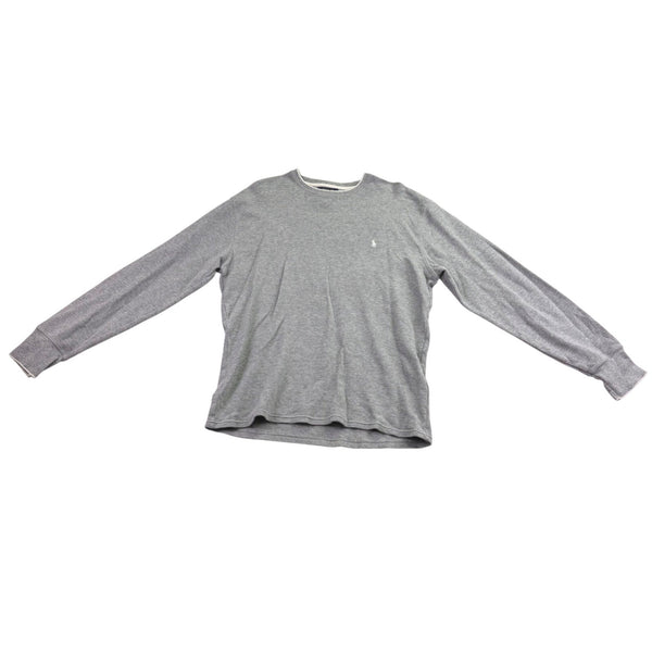 Polo Ralph Lauren Mens Gray Cotton Long Sleeve Crewneck Sweatshirt Size L