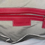 Cerruti 1881 Women’s Red Leather & Zip Top Spacious Shoulder Straps Tote Bag