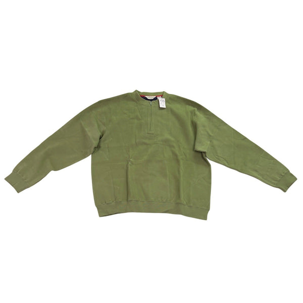 Orvis Mens Sage Supersoft Zipneck Sweatshirt With Ribbed Trim Size XXL