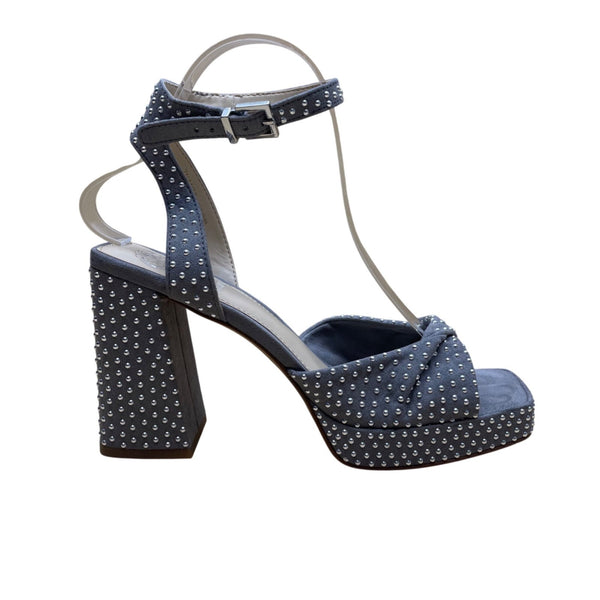 Vince Camuto Women’s Gray Studded Ankle Strap Platform Heels Size 7.5