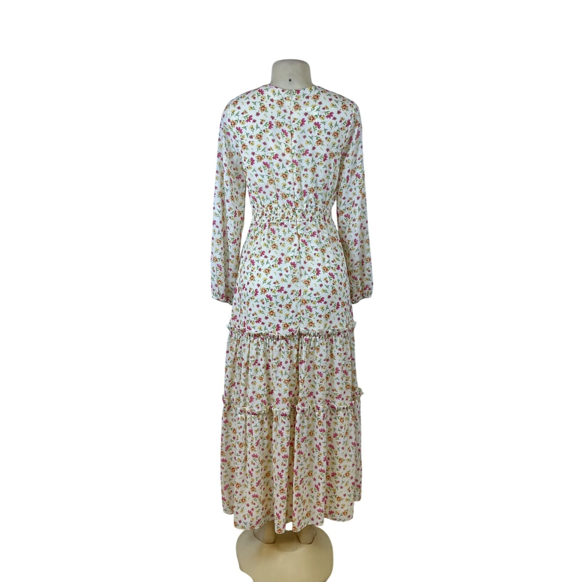 Lost + Wander Women’s White Floral Maxi Dress With Long Sleeves Size S - New