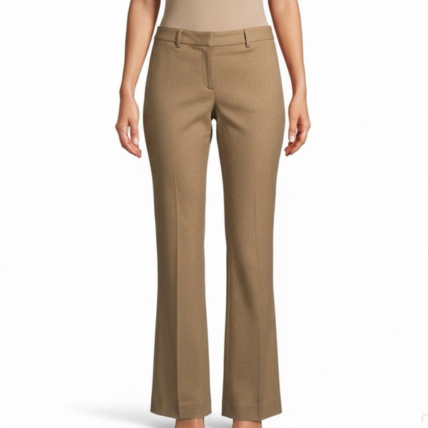 Banana Republic Womens Camel Trousers Wool Blend Martin Fit Dress Wear Size 8