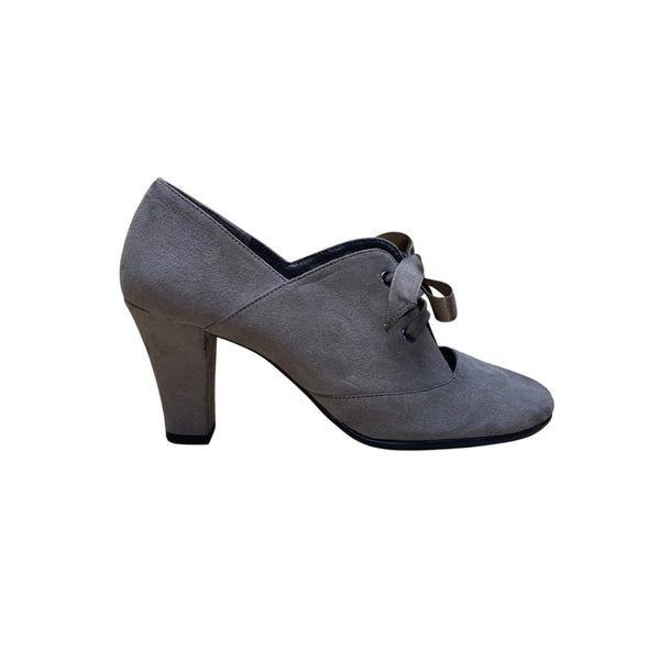 Aerosoles Women’s Taupe Suede Lace-Up Heeled Minor Role Booties Size 8M
