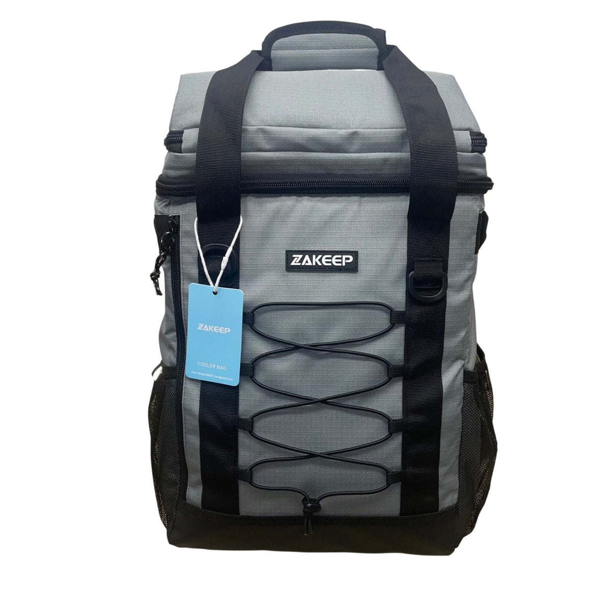 ZAKEEP Unisex Gray Polyester & EVA Insulated Cooler Backpack 24L Capacity