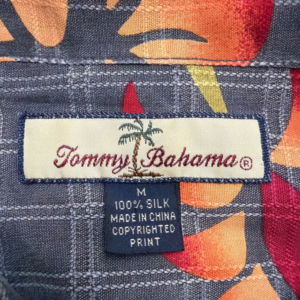 Tommy Bahama Mens Multicolor Silk Floral Hawaiian Shirt Casual Button-Down Sz M