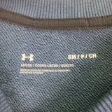 Under Armour Mens Blue & Black Colorblock SweatshirtLong Sleeve Loose Fit Sz S