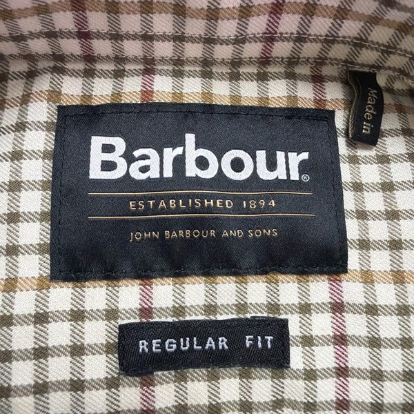 Barbour Mens Brown/Green Checked Shirt Regular Fit Sz XL
