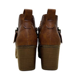 Baretraps Karina Women’s Brown With Buckle Detail Heeled Ankle Boots Size 6M