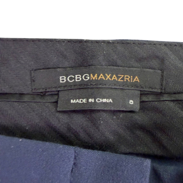 BCBGMaxAzria Womens Navy Flared Dress Pants Size 8