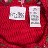 Carolina Colours Womens Red Festive Christmas Beaded Cardigan Plus Size 20W