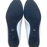FS/NY Women’s White & Navy Leather Slip-On Floral Accent Ballet Flats Size 9