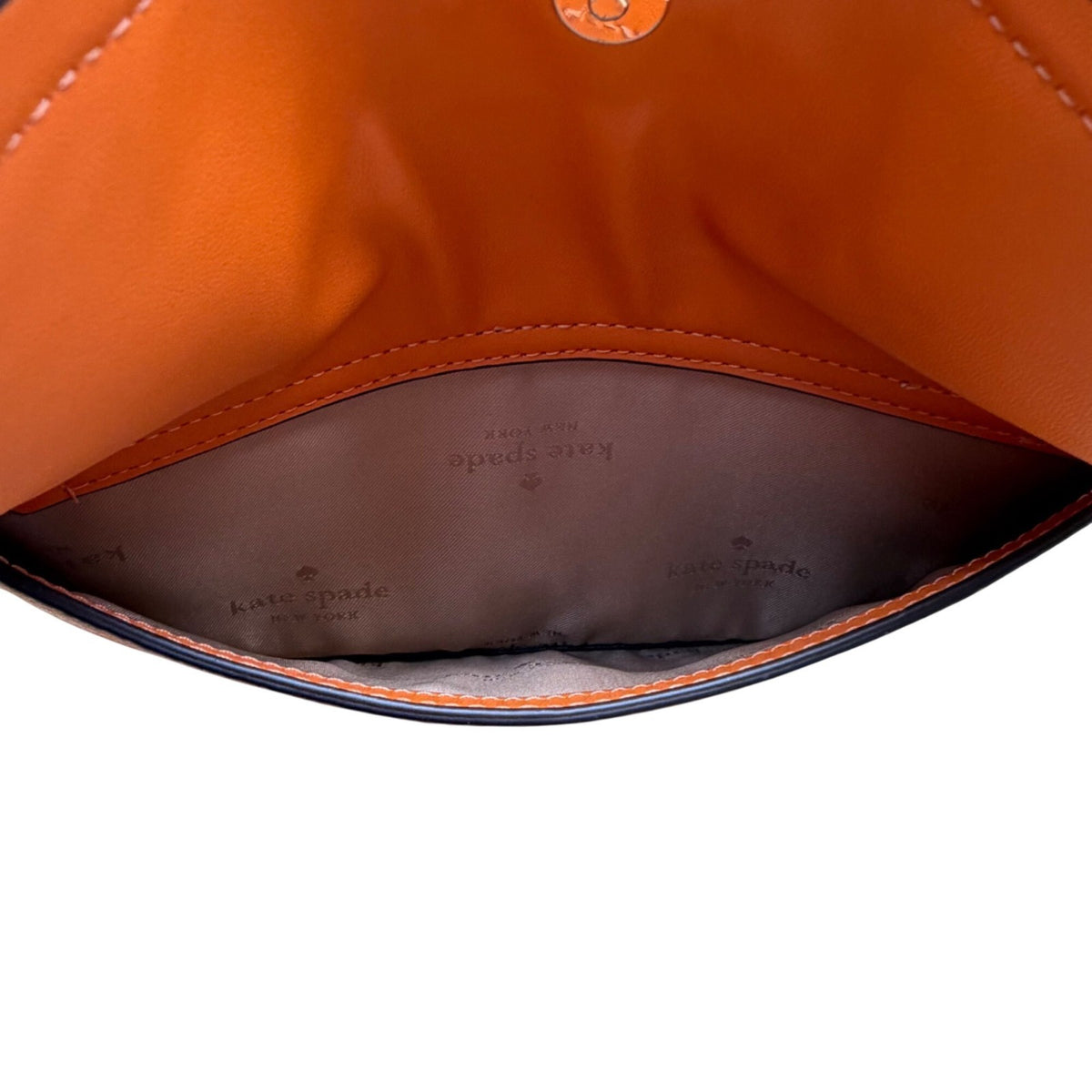 Kate Spade Women’s Orange Leather Adjustable Strap Stylish Pebbled Belt Bag