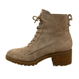 Lucky Brand Women’s Gray Suede Lace-Up Ankle Block Heel Boots Size 7.5M
