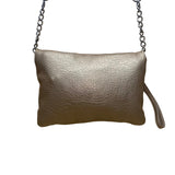Nine West Women’s Bronze Faux Leather With Crossbody Strap Clutch Bag