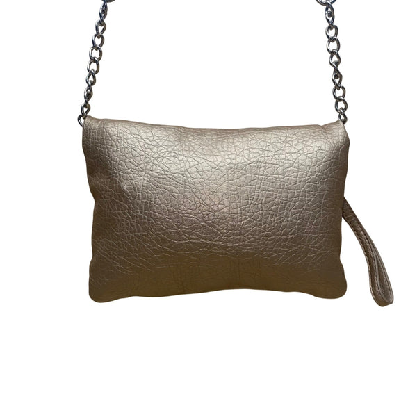 Nine West Women’s Bronze Faux Leather With Crossbody Strap Clutch Bag