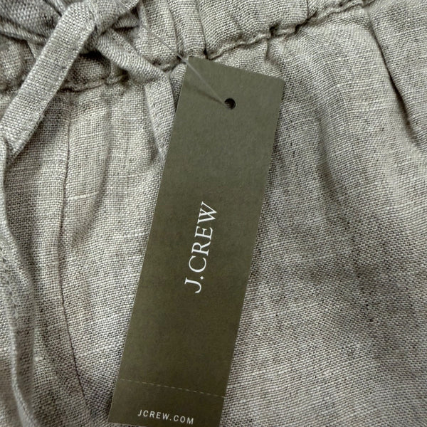 J.Crew Mens Natural Linen Elastic Waist Relaxed Pants Beige Lightweight Size M