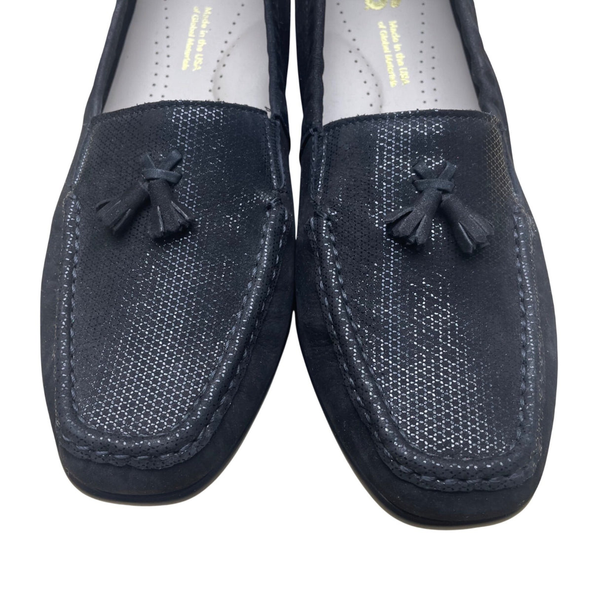 SAS Women’s Black Suede With Tassel Detail Slip-On Loafers Shoes Size 9M