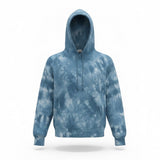 Athleta Womens Blue Tie Dye Cotton Hoodie Pullover Sweatshirt Size 2X