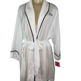 Kate Spade New York White Mrs. Embroidered Initials Bathrobe Sz L/XL - New
