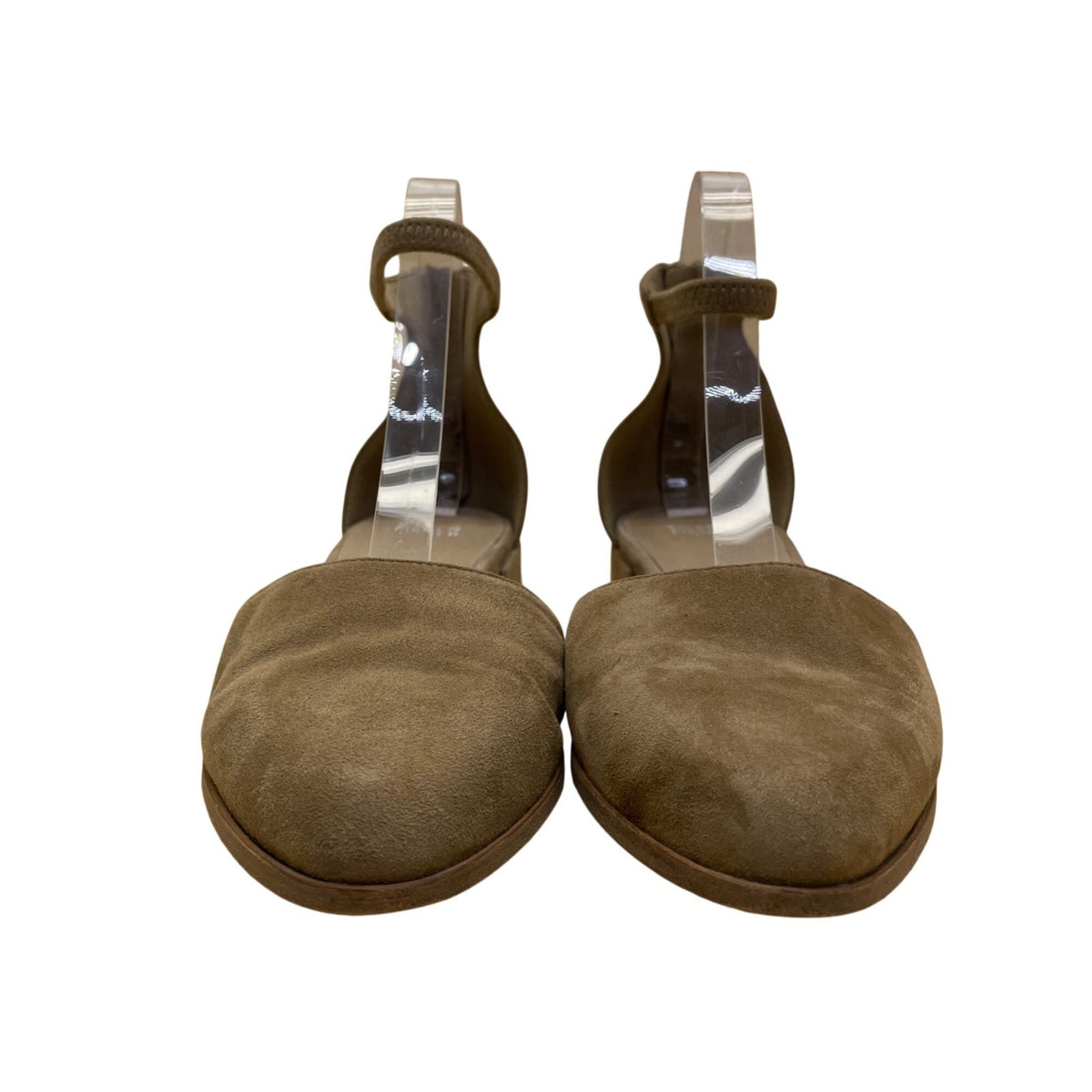 Eileen Fisher Women's Brown Suede Ankle Strap DOrsay Low Block Sandals Size 9