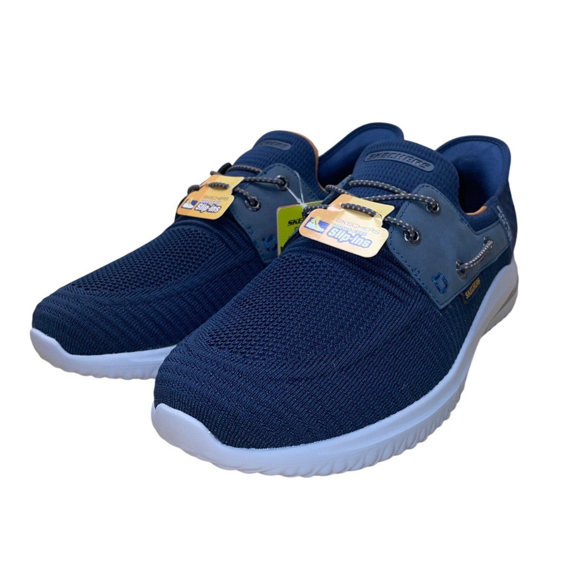 Skechers Men’s Navy Mesh Vegan Slip-Ins Memory Foam Wide Fit Sneakers Size 12