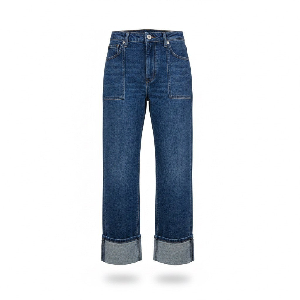 Kut From The Kloth Womens Blue Denim Sienna Straight Leg Jeans Sz 00P
