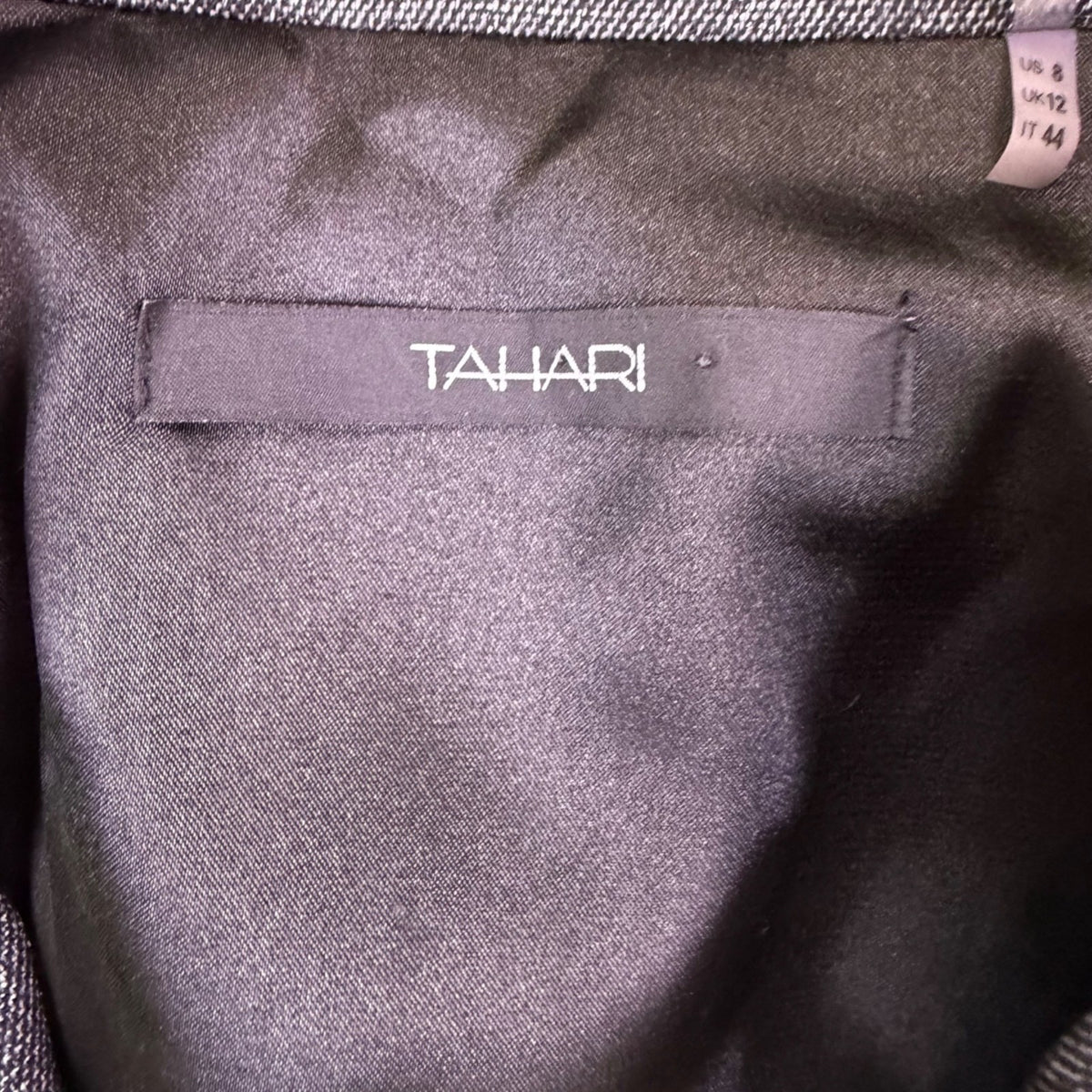 Tahari Womens Navy Cropped Blazer Jacket Stylish & Classy Size 8