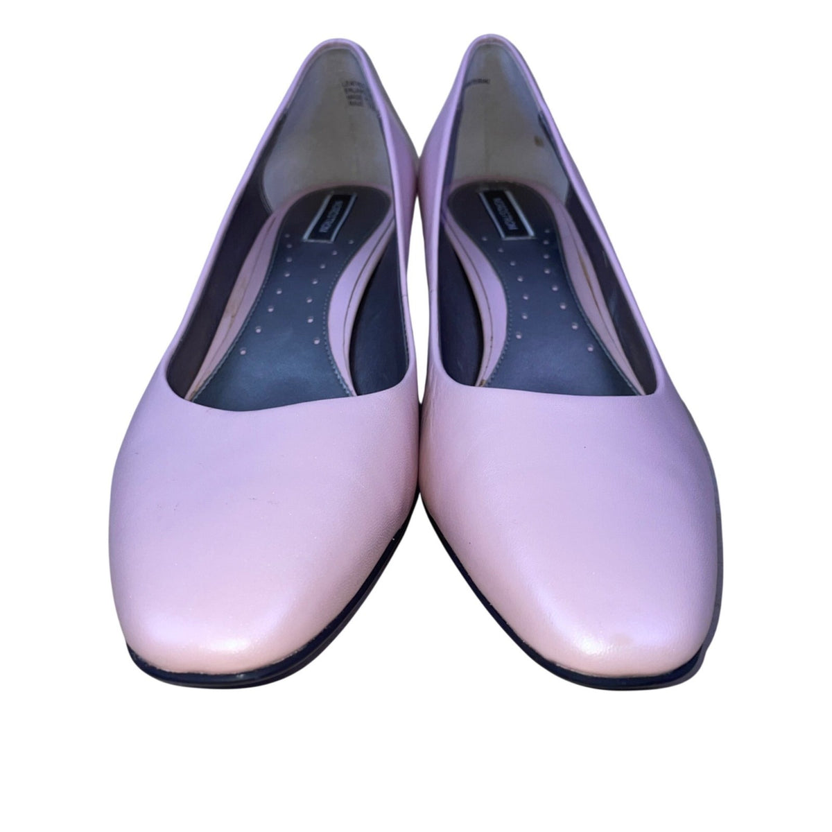 Nordstrom Women’s Light Pink Leather Slip-On Low Kitten Rave Heel Pumps Size 7M