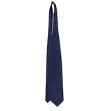 Perry Ellis Mens Burgundy & Blue 100% Silk Geometric Pattern Necktie