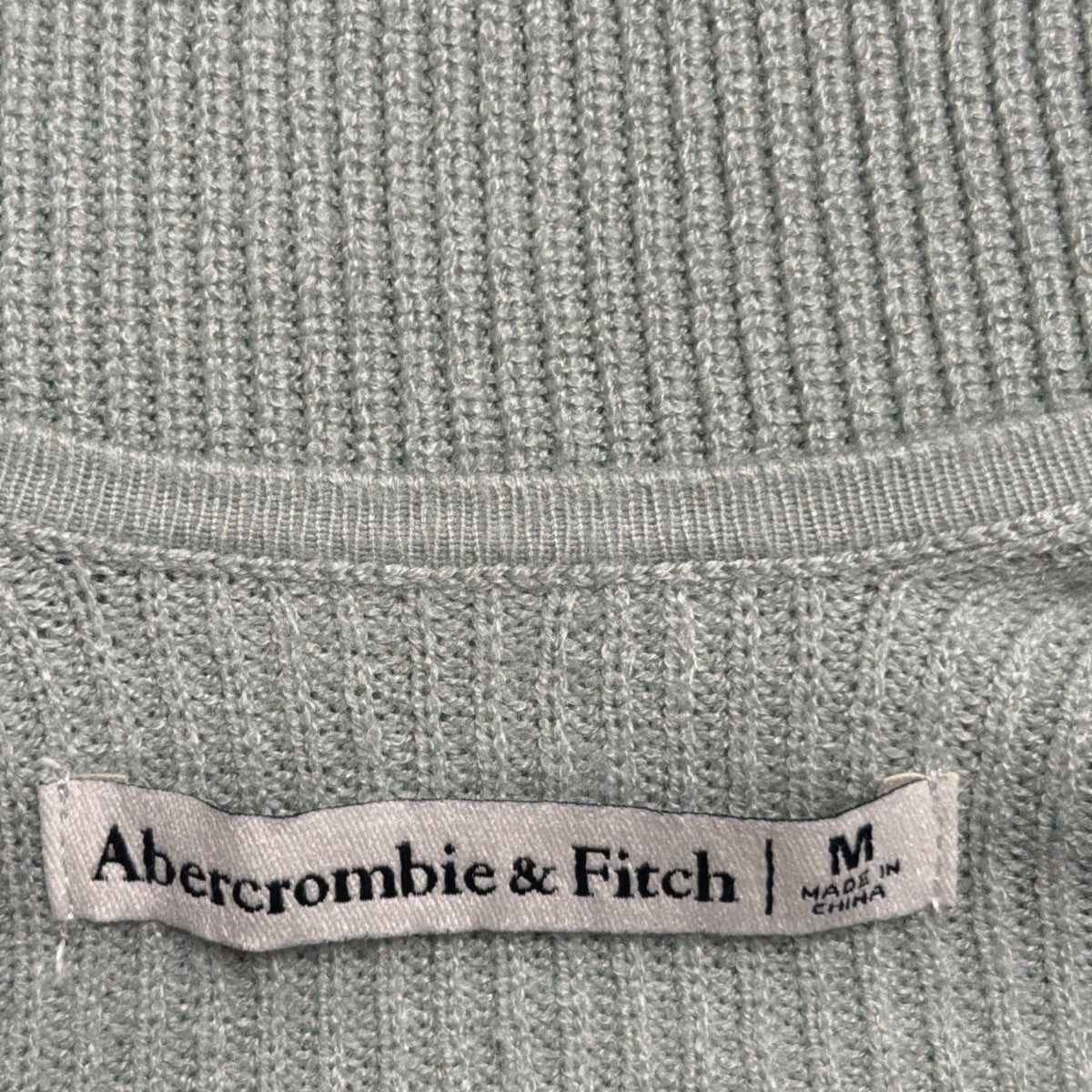 Abercrombie & Fitch Womens Sage Ribbed Bodysuit Long Sleeves Size M