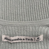 Abercrombie & Fitch Womens Sage Ribbed Bodysuit Long Sleeves Size M