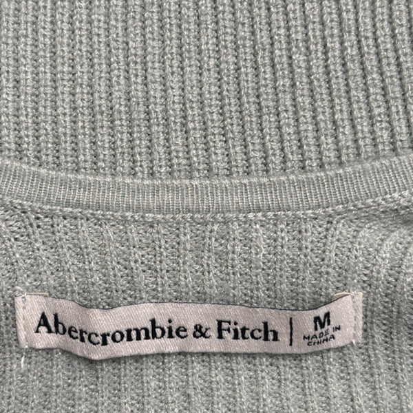 Abercrombie & Fitch Womens Sage Ribbed Bodysuit Long Sleeves Size M